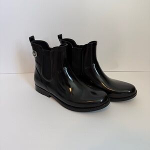 Michael Kors Black Chelsea Rain Ankle Boots